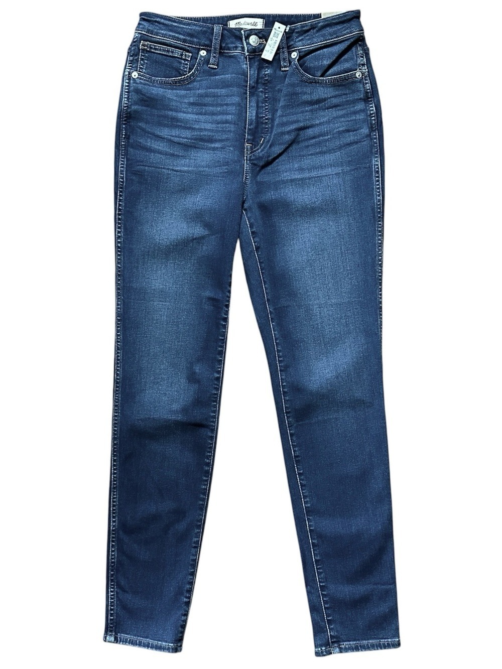 Madewell Curvy High Rise Skinny Women's Size 28 Blue Cotton Stretch Jeans - Picture 2 of 9